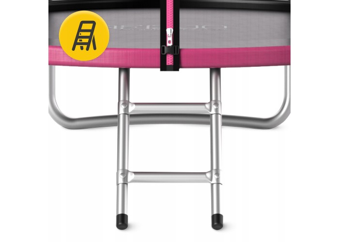Батут із зовнішньою сіткою 4FIZJO Classic 8FT 252 см Black/Pink (P-5907739314536)