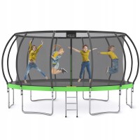 Батут із внутрішньою сіткою 4FIZJO PRO 16FT 496 см Black/Green (P-5907739319241)
