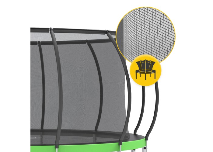 Батут із внутрішньою сіткою 4FIZJO PRO 16FT 496 см Black/Green (P-5907739319241)