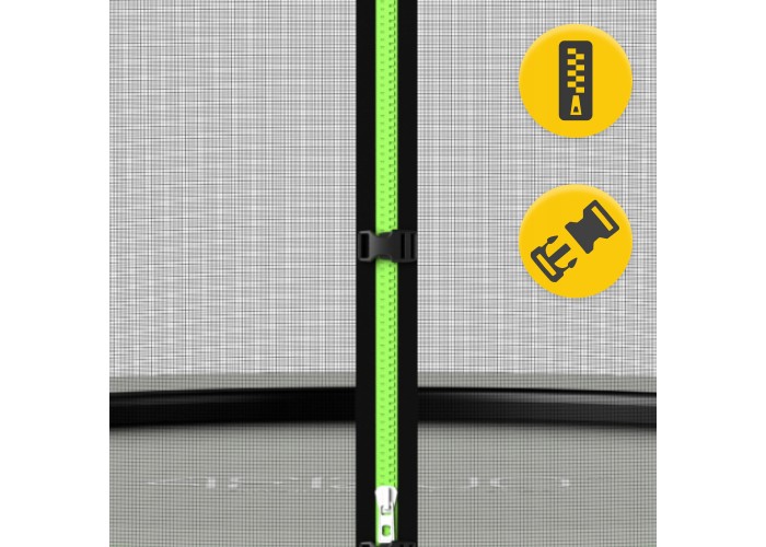 Батут із внутрішньою сіткою 4FIZJO PRO 16FT 496 см Black/Green (P-5907739319241)