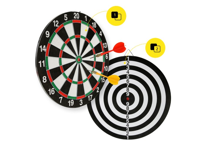 Дартс класичний Cornix Dartboard Game 2 в 1 36.5 см + 2 комплекти дротиків XR-0391