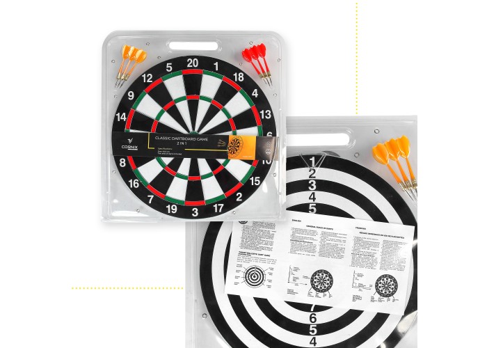 Дартс класичний Cornix Dartboard Game 2 в 1 40.5 см + 2 комплекти дротиків XR-0392