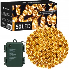 Гірлянда на батарейках Springos 5 м 50 LED CL4027 Warm White