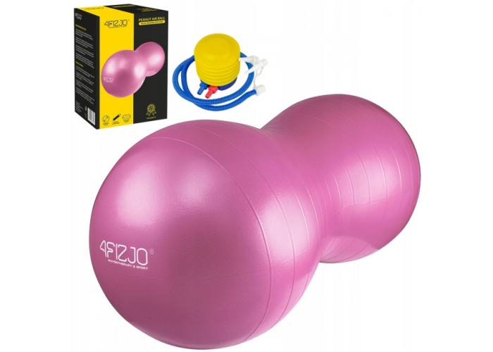 М'яч для фітнесу (арахіс) 4FIZJO Air Ball Peanut 45 x 90 см Anti-Burst Pink (P-5907739318565)