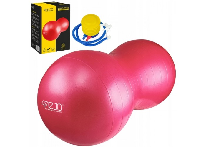 М'яч для фітнесу (арахіс) 4FIZJO Air Ball Peanut 45 x 90 см Anti-Burst Red (P-5907739318558)