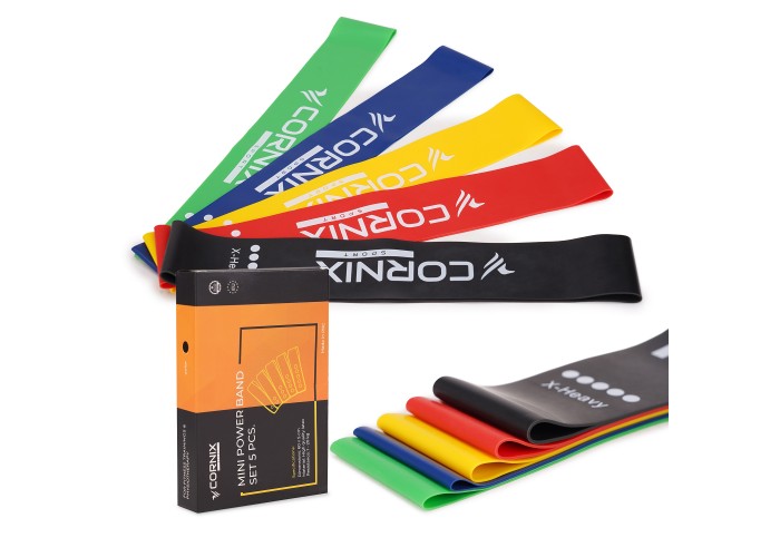 Резинки для фітнесу Cornix Mini Power Band набір 5 шт 1-20 кг XR-0045