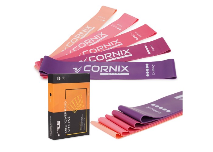 Резинки для фітнесу Cornix Mini Power Band набір 5 шт 1-20 кг XR-0046