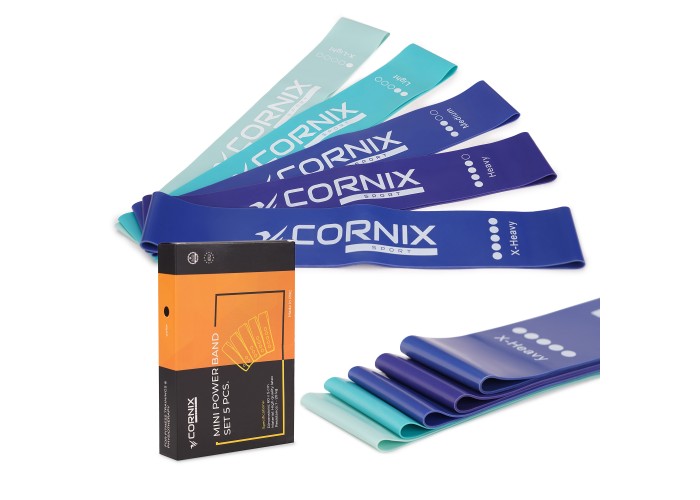 Резинки для фітнесу Cornix Mini Power Band набір 5 шт 1-20 кг XR-0047