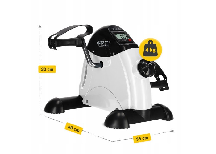 Міні велотренажер 4FIZJO Active 2 в 1 для рук та ніг White/Black (P-5905973406413)