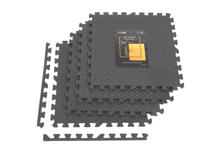 Мат-пазл (ластівчин хвіст) Cornix Mat Puzzle EVA 120 x 120 x 1 cм XR-0072 Black