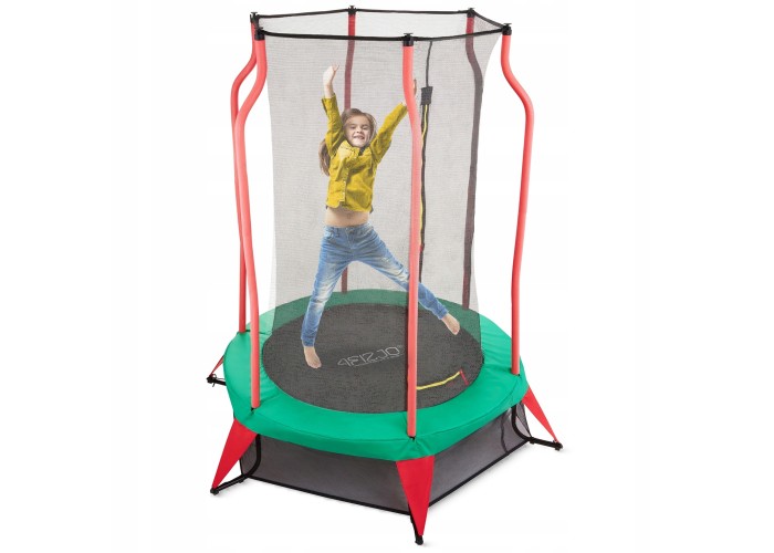 Батут дитячий для дому 4FIZJO Kids 140 см Green/Red (P-5907739319456)