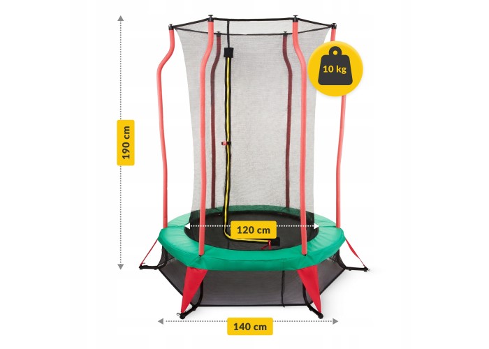 Батут дитячий для дому 4FIZJO Kids 140 см Green/Red (P-5907739319456)