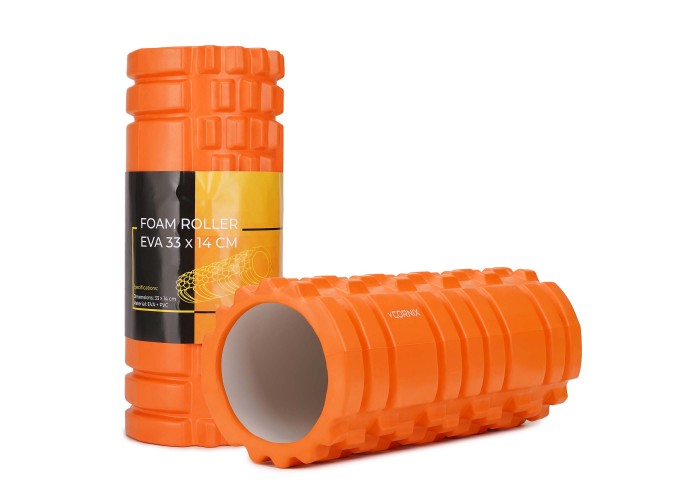 Масажний ролик Cornix EVA 33 x 14 см (валик, роллер) XR-0033 Orange