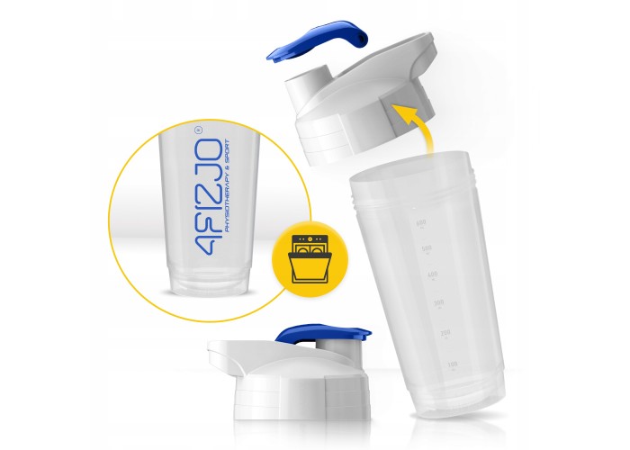 Шейкер спортивний 4FIZJO Ultra 700 мл White/Blue (P-5905973407076)