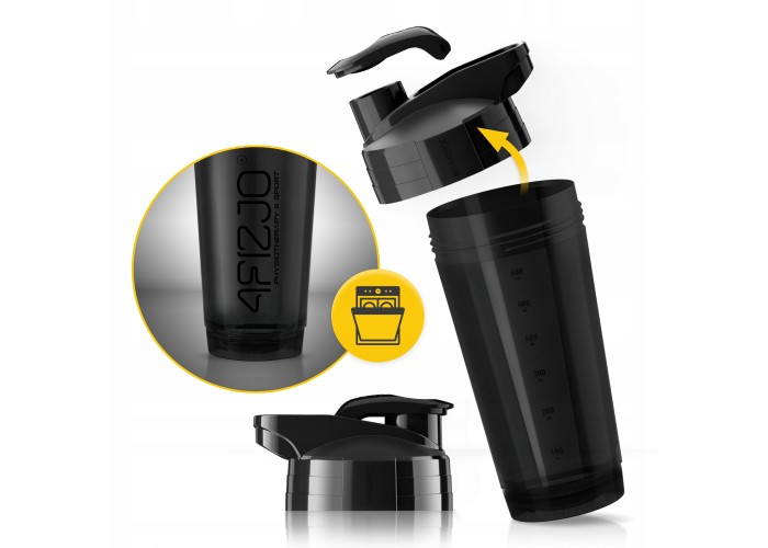 Шейкер спортивний 4FIZJO Ultra 700 мл Black (P-5905973407090)