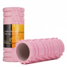 Масажний ролик Cornix EVA 33 x 14 см (валик, роллер) XR-0036 Light Pink