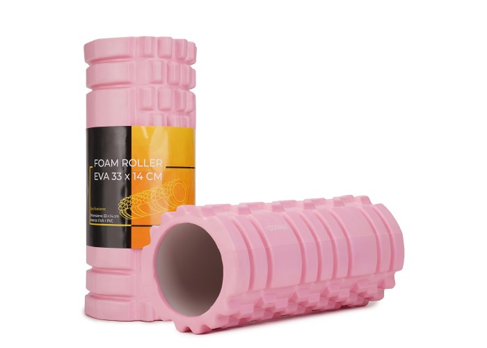 Масажний ролик Cornix EVA 33 x 14 см (валик, роллер) XR-0036 Light Pink