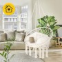 Крісло-гойдалка 4FIZJO Boho Dream 80 см з подушкою, підвісна, плетена Beige (P-5905973404549)