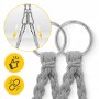 Крісло-гойдалка 4FIZJO Boho Dream 80 см з подушкою, підвісна, плетена Grey (P-5905973404532)