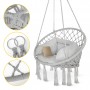 Крісло-гойдалка 4FIZJO Boho Dream 80 см з подушкою, підвісна, плетена Grey (P-5905973404532)