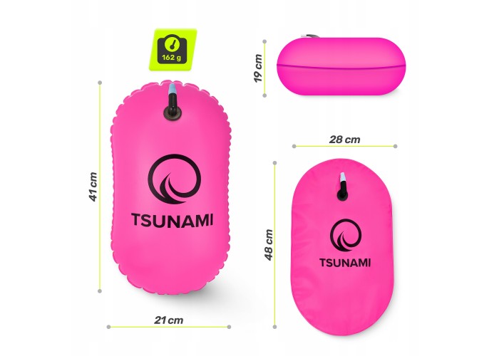 Буй для плавання TSUNAMI Basic надувний Pink (P-5907739314079)