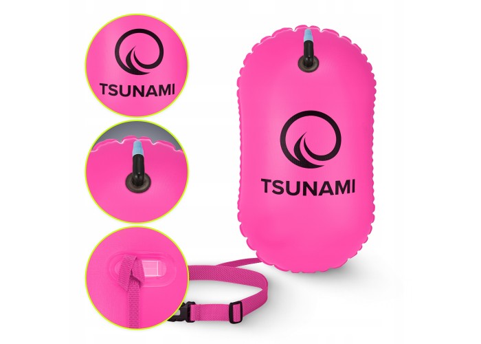 Буй для плавання TSUNAMI Basic надувний Pink (P-5907739314079)