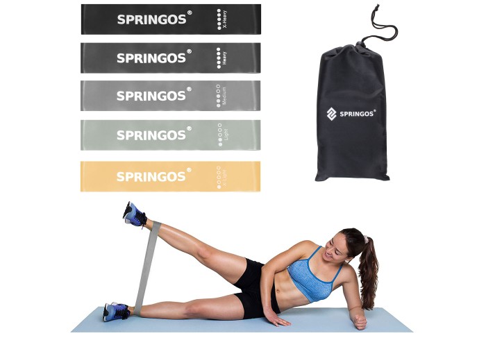 Резинки для фітнесу Springos Mini Power Band набір 5 шт 1-25 кг FA0132
