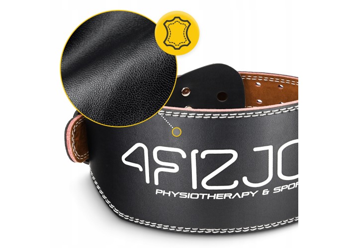 Пояс для важкої атлетики 4FIZJO шкіряний Size M Black (P-5905973404303)