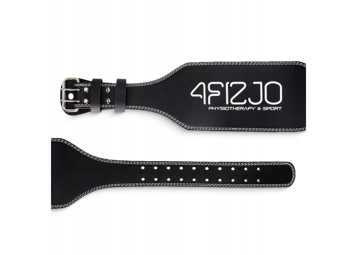 Пояс для важкої атлетики 4FIZJO шкіряний Size M Black (P-5905973404303)