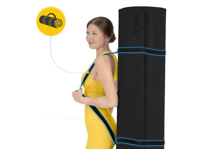 Килимок (мат) спортивний 4FIZJO TPE Gigant 200 x 125 x 2 см для йоги та фітнесу Black (P-5907739318992)