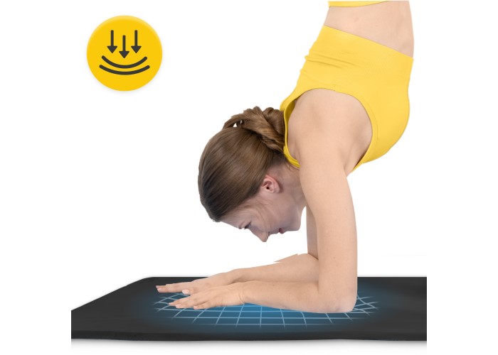 Килимок (мат) спортивний 4FIZJO TPE Gigant 200 x 125 x 2 см для йоги та фітнесу Black (P-5907739318992)