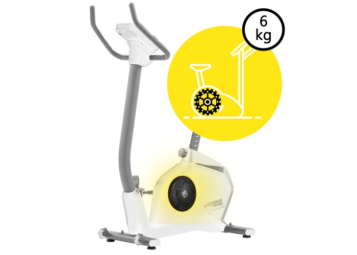 Велотренажер електромагнітний Cornix Amber White/Grey