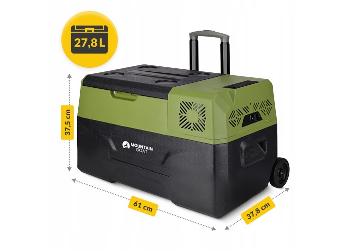 Холодильник туристичний компресорний Mountain Goat XTREME 27.8 л електричний, переносний Black/Olive (P-5905973404884)