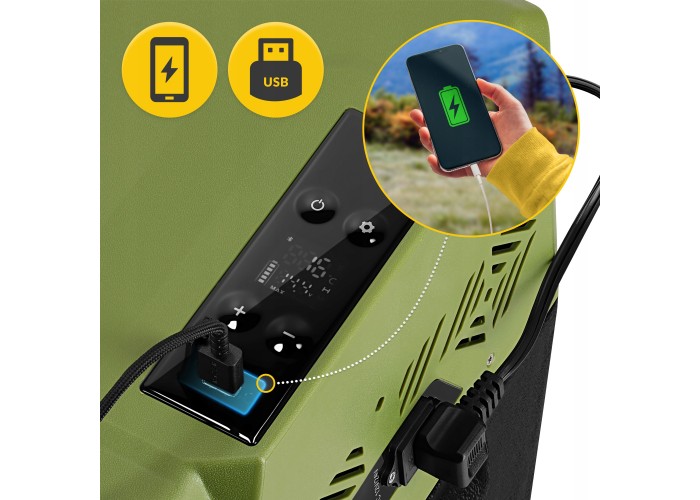 Холодильник туристичний компресорний Mountain Goat XTREME 39.3 л електричний, переносний Black/Olive (P-5905973404921)