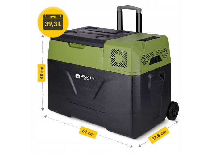 Холодильник туристичний компресорний Mountain Goat XTREME 39.3 л електричний, переносний Black/Olive (P-5905973404921)