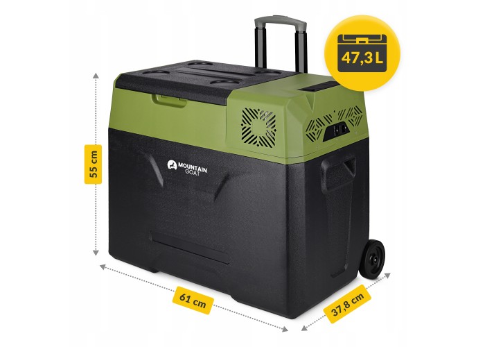 Холодильник туристичний компресорний Mountain Goat XTREME 47.3 л електричний, переносний Black/Olive (P-5905973404891)
