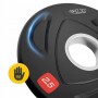 Диск олімпійський 4FIZJO 2 x 2.5 кг 51 мм металевий, прогумований Black (P-5905973401265)