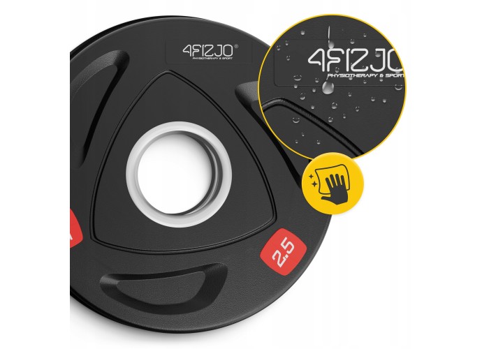 Диск олімпійський 4FIZJO 2 x 2.5 кг 51 мм металевий, прогумований Black (P-5905973401265)