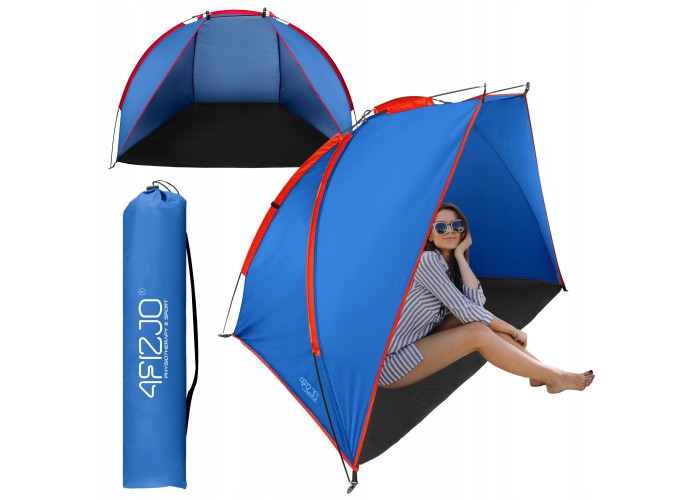 Намет пляжний 4FIZJO 200 x 115 см Blue/Red (P-5905973405171)