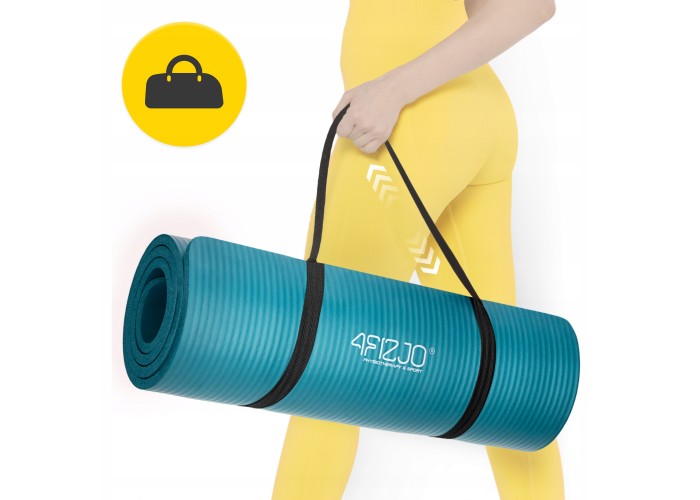 Килимок (мат) спортивний 4FIZJO NBR 180 x 60 x 1 см для йоги та фітнесу Sea Green (P-5905973406697)