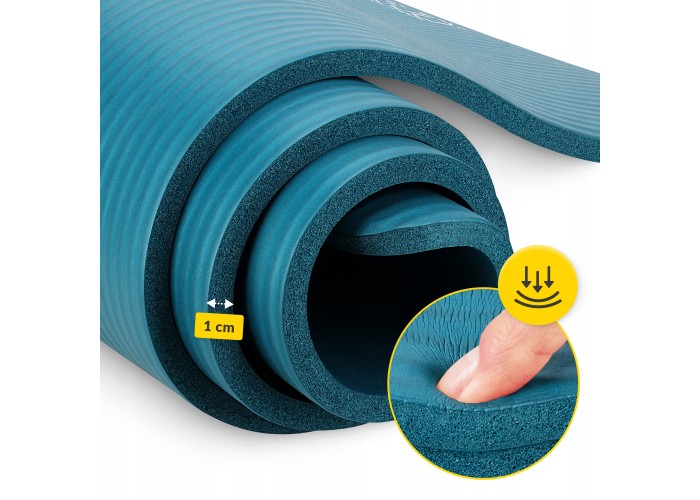 Килимок (мат) спортивний 4FIZJO NBR 180 x 60 x 1 см для йоги та фітнесу Sea Green (P-5905973406697)