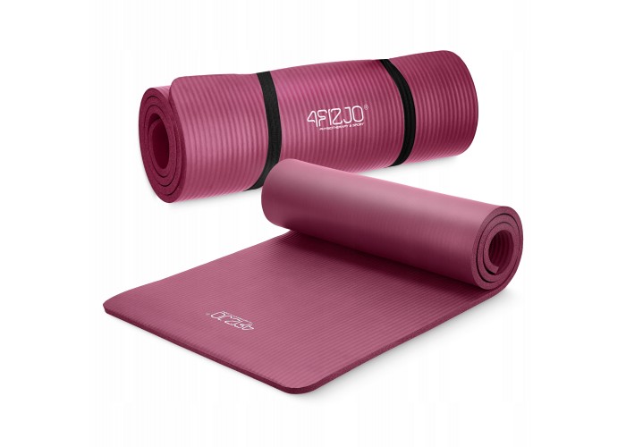 Килимок (мат) спортивний 4FIZJO NBR 180 x 60 x 1.5 см для йоги та фітнесу Burgundy (P-5905973406710)