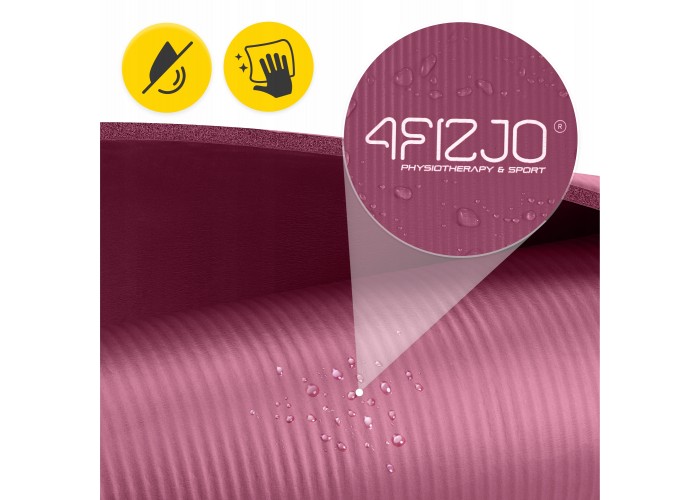 Килимок (мат) спортивний 4FIZJO NBR 180 x 60 x 1.5 см для йоги та фітнесу Burgundy (P-5905973406710)