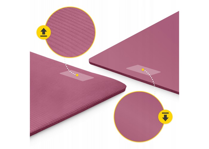 Килимок (мат) спортивний 4FIZJO NBR 180 x 60 x 1.5 см для йоги та фітнесу Burgundy (P-5905973406710)