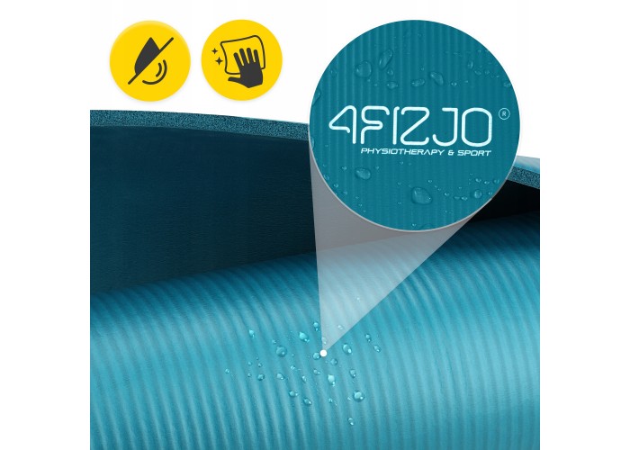 Килимок (мат) спортивний 4FIZJO NBR 180 x 60 x 1.5 см для йоги та фітнесу Sea Green (P-5905973406734)