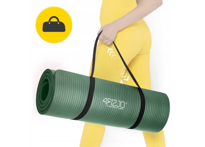 Килимок (мат) спортивний 4FIZJO NBR 180 x 60 x 1.5 см для йоги та фітнесу Navy Green (P-5905973406727)