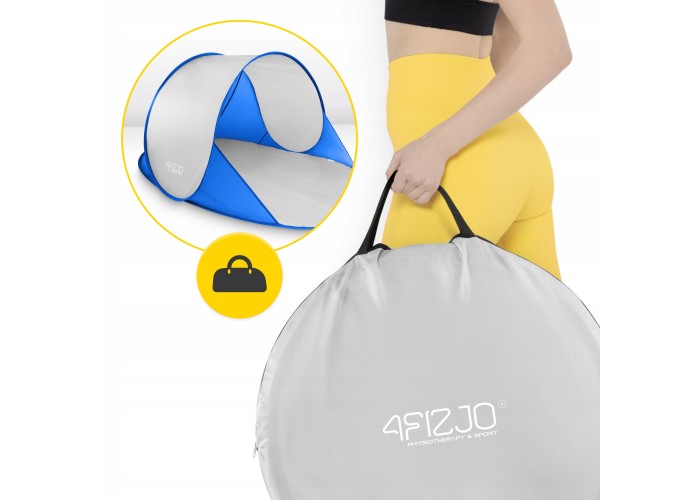 Намет пляжний 4FIZJO Pop-Up 195 x 120 см саморозкладний Blue/Grey (P-5905973405157)