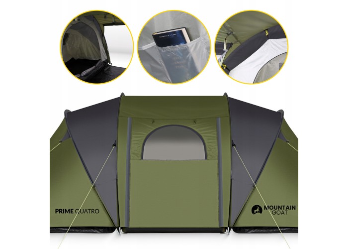Намет туристичний Mountain Goat Prime Quatro 4-місний Olive (P-5905973406598)
