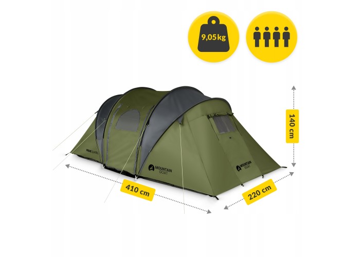 Намет туристичний Mountain Goat Prime Quatro 4-місний Olive (P-5905973406598)