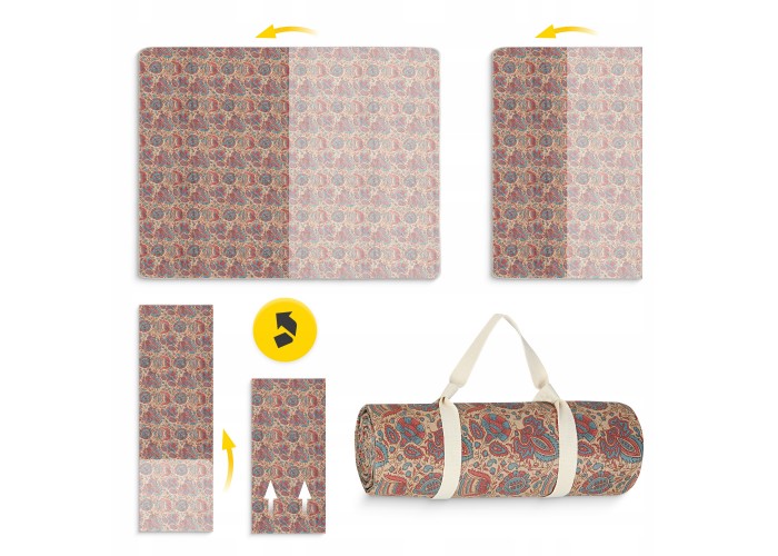 Килимок для пікніка та кемпінгу 4FIZJO 200 x 150 см складний (P-5905973405720)
